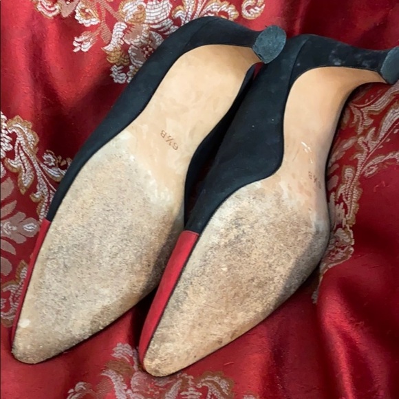 Escada black and red suede heels - Picture 4 of 5